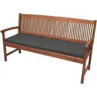 Beautissu Tuinkussen Base BK - Bankkussen 180x48cm grafiet grijs - kussen voor tuinbank