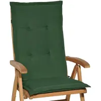 Beautissu Loft HL Tuinkussens Hoge Rug- 120 x 50 cm - Donkergroen Kussen - Zitkussen UV- Lichtecht Tuinstoelkussen