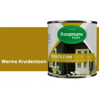 Koopmans Verf Koopmans Perkoleum Zijdeglans Dekkend – Houtverf Buiten – Dekkende Beits voor Schutting & Gevel – Elastisch & Weerbestendig – 2,5 l – Warme Kruidentoon
