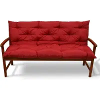 Beautissu Tuinbank kussen Flair BR - kussens voor tuinmeubelen 120 x 50 x 50 cm rood - zitkussen en rugkussen