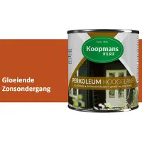 Koopmans Verf Koopmans Perkoleum Hoogglans Dekkend – Gloeiende Zonsondergang – 750 ml – Dekkende Beits Buiten – Schutting, Gevel & Tuinhout