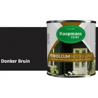 Koopmans Verf Koopmans Perkoleum Hoogglans Dekkend – Donker Bruin – 2,5 l – Dekkende Beits Buiten – Schutting, Gevel & Tuinhout