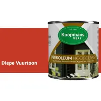 Koopmans Verf Koopmans Perkoleum Hoogglans Dekkend – Diepe Vuurtoon – 2,5 l – Dekkende Beits Buiten – Schutting, Gevel & Tuinhout