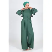 Turkishsouq Parel Detailed Jumpsuit-jurk Smaragdgroen