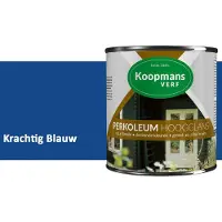Koopmans Verf Koopmans Perkoleum Hoogglans Dekkend – Krachtig Blauw – 2,5 l – Dekkende Beits Buiten – Schutting, Gevel & Tuinhout