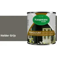 Koopmans Verf Koopmans Perkoleum Hoogglans Dekkend – Helder Grijs – 2,5 l – Dekkende Beits Buiten – Schutting, Gevel & Tuinhout