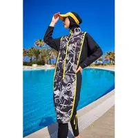 Turkishsouq Zwarte, bescheiden badmode Burkini-set met volledige dekking