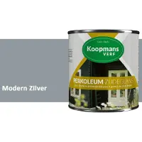 Koopmans Verf Koopmans Perkoleum Zijdeglans Dekkend – Houtverf Buiten – Dekkende Beits voor Schutting & Gevel – Elastisch & Weerbestendig – 750 ml – Modern Zilver