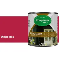 Koopmans Verf Koopmans Perkoleum Hoogglans Dekkend – Diepe Bes – 750 ml – Dekkende Beits Buiten – Schutting, Gevel & Tuinhout