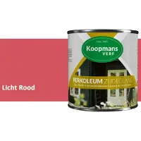 Koopmans Verf Koopmans Perkoleum Zijdeglans Dekkend – Houtverf Buiten – Dekkende Beits voor Schutting & Gevel – Elastisch & Weerbestendig – 2,5 l – Licht Rood