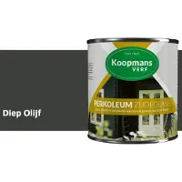 Koopmans Verf Koopmans Perkoleum Zijdeglans Dekkend – Houtverf Buiten – Dekkende Beits voor Schutting & Gevel – Elastisch & Weerbestendig – 2,5 l – Diep Olijf