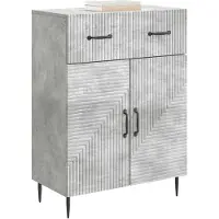 vidaXL Dressoir met lade Betongrijs 66 x 34,5 x 89,5 cm Bewerkt hout