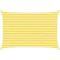 vidaXL Zonneschaduw Geel en Wit 4,5 × 3 m 100% Polyester Oxford