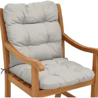 Beautissu Flair NL – Tuinkussen Lage Rug Grijs – 100x50 cm – Zitkussen Matraskussen voor Tuin Meubelen