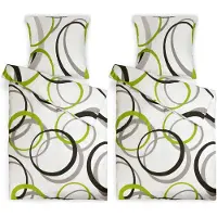 Beautissu 4-delige beddengoedset Nina: 2 kussenslopen 155x220 cm en 2 kussenslopen 80x80 cm