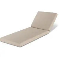 Beautissu QD-RL †“ Tuinkussen Liegstoel 190x60 cm †“ 100% Waterdicht †“ Ligbedkussen Weerbestendig †“ Sneldrogend †“ Wasbare Hoes †“ Natuur