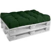 Beautissu Style – Palletkussen Zitkussen Donker Groen 120x80 cm voor Palletbank – Matraskussen Kwaliteit