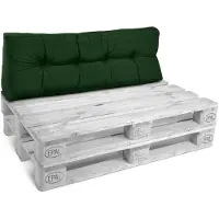 Beautissu Style – Palletkussen Rugkussen Donker Groen 120x40 cm voor Palletbank – Matraskussen Kwaliteit