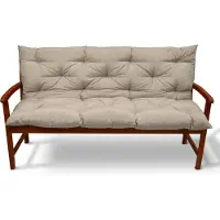 Beautissu Tuinbank kussen Flair BR - kussens voor tuinmeubelen 100 x 50 x 50 cm natuur - zitkussen en rugkussen