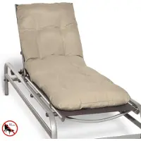 Beautissu Flair RL – Ligbedkussen Tuinkussen Ligstoel – Zonnebed Kussen voor Tuin Meubelen 190x60x8 cm Natuur