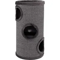 Lionto Krabton kat, compact met sisal & ligplatform, 70 cm grijs