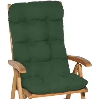 Beautissu Flair HL – Set van 2 Tuinstoelkussens Hoge Rug – 120x50 cm – Groen – Tuinkussen in Matraskussen Kwaliteit