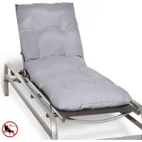 Beautissu Flair RL – Ligbedkussen Tuinkussen Ligstoel – Zonnebed Kussen voor Tuin Meubelen 190x60x8 cm Grijs