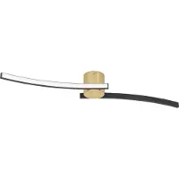 Eglo Slanke led plafondlamp Aieta 72cm - zwart met goud