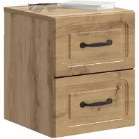 vidaXL Muurbevestigde Nachttafel 2 st Artisanaal eiken