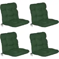 Beautissu Flair NL – Set van 4 Tuinkussen Lage Rug Groen – 100x50 cm – Zitkussen Matraskussen voor Tuin Meubelen