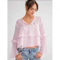 MixRay Kantelige Blouse met Strikdetail