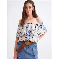 MixRay Bloemdruk Off-Shoulder Blouse