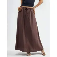 Busem Hoge Taille A-Lijn Maxi Rok
