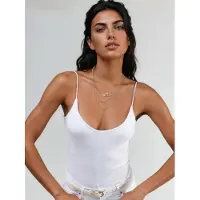 Busem Slim Fit Geribde V-hals Blouse