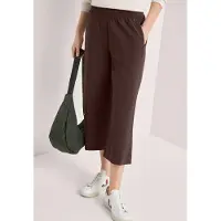 Cecil 3/4 High Waist broek met wijde pijpen in Loose Fit