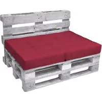 Beautissu Elements – Palletkussen 120x80cm - Zitkussen Rood in Matraskussen Kwaliteit