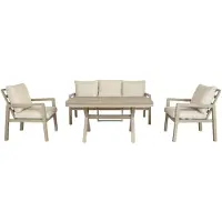 WGXL Collection Loungeset Colin – Aluminium - Taupe - 4-delig – Sens-line