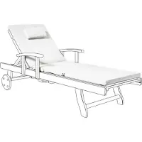 Beliani TOSCANA/JAVA/AMANTEA - Ligstoel kussen - Gebroken wit - Polyester
