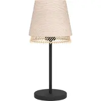 Eglo Tafellamp Tabley linnen met rotan