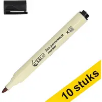 123inkt Aanbieding: 10x eco permanent marker zwart (1 - 5 mm beitel)