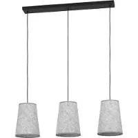 Eglo Alsager Hanglamp - E27 - 91 cm - Zwart|Grijs - Vilt|Staal