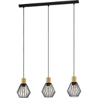 Eglo Palmorla - Hanglamp - E27 - 76 cm - Zwart/Bruin