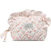 Karen - Small Toiletry Bag - Pink and White - 17x16x11 cm