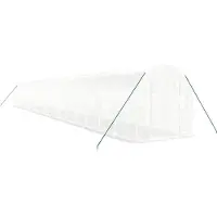 vidaXL Tuinkas met stalen frame 36 m² 18x2x2 m wit