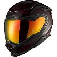 NEXX X.WST3 LAVA Integraalhelm Koolstof/Rood S zwart