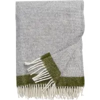 Klippan Hampus wollen plaid 130x200 cm Grijs-avocado