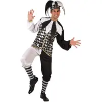 Atosa Harlequin Costume Wit XL Kinderen