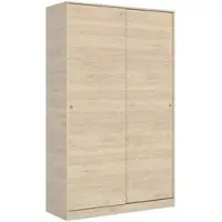 Dmora Alyson - Kledingkast 2 Deuren, 120x204h cm Bruin Eiken, Kledingstang