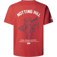 Pepe Jeans Heren Gideon T-shirt rood (XXL), Casual, Katoen, Korte mouwen PM5010319