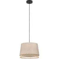 Eglo Tabley Hanglamp - E27 - Ø 38 cm - Natuur|Bruin|Zwart - Textiel